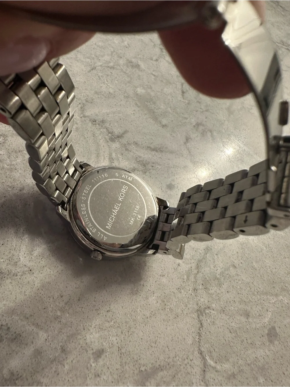 Michael Kors Silver Crystal-Trim Stainless Steel Watch